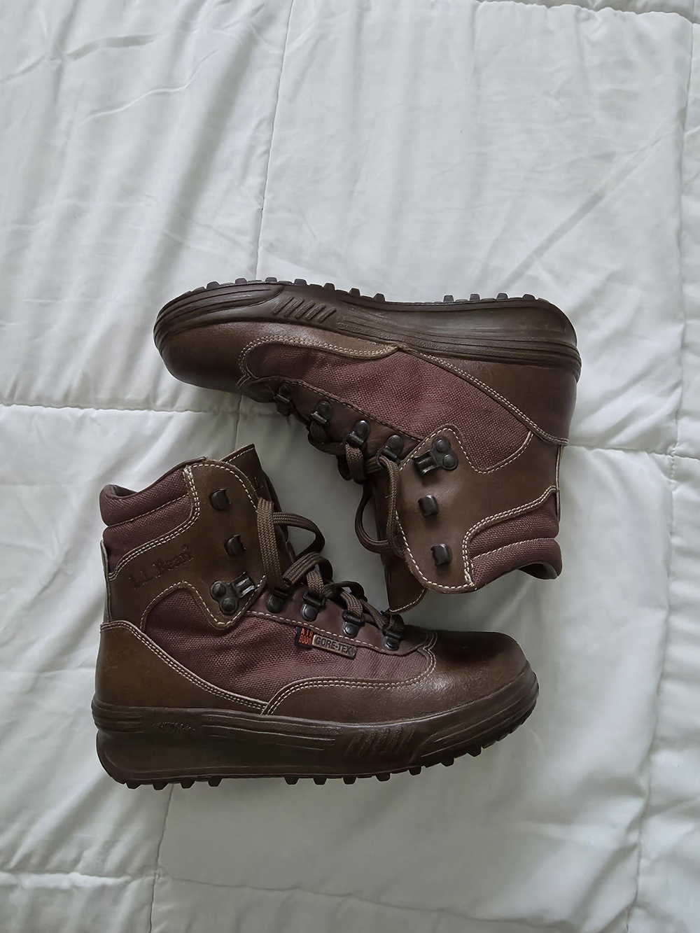 Womens L.L. Bean Brown Hiking Boots -- Made In Italy, Leather